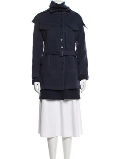 Pre-owned Morgane Le Fay Wool Utility Jacket In Blue
