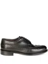Morgillo Leather Derby Shoes In Blue