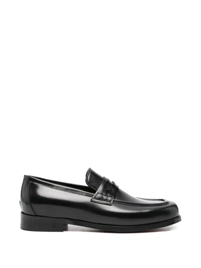 Morgillo Leather Loafers In Black