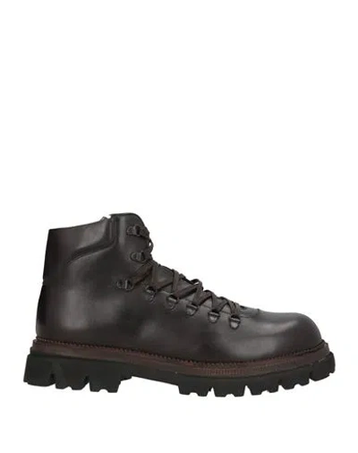 Morgillo Man Ankle Boots Dark Brown Size 11 Calfskin