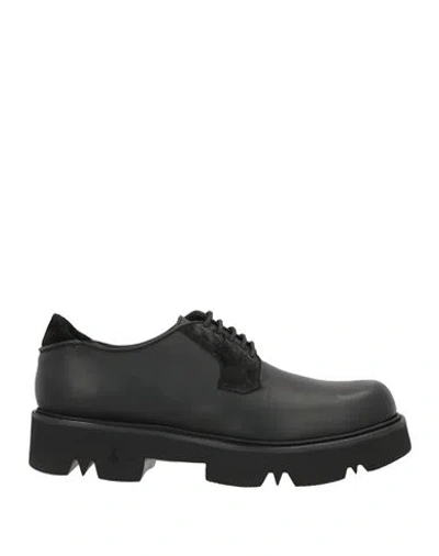 Morgillo Man Lace-up Shoes Black Size 7 Leather