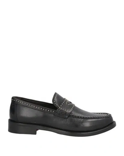 Morgillo Man Loafers Black Size 8 Calfskin