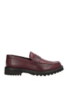 Morgillo Man Loafers Burgundy Size 8 Leather