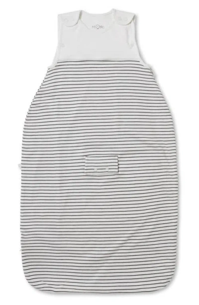 Mori 0.5 Tog Stripe Wearable Blanket In Grey Stripe