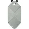 Mori Kids'  Animal Hooded Towel In Grey