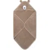 Mori Animal Hooded Towel In Taupe
