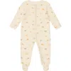 Mori Print Fitted One-piece Footed Pajamas In Lion Print