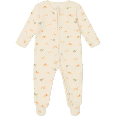 Mori Babies'  Autumn Print Fitted One-piece Pajamas In Lion Print