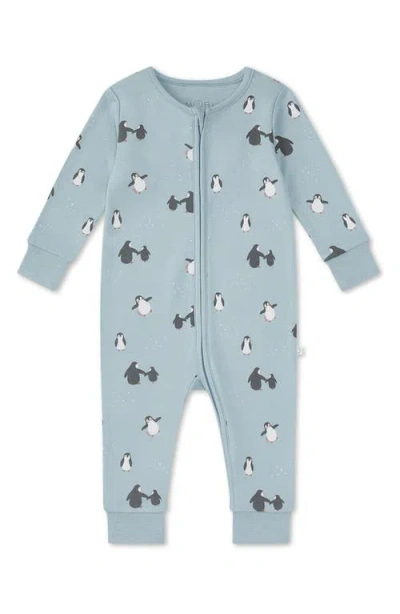 Mori Autumn Print Fitted One-piece Pajamas In Penguin Print