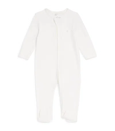 Mori Kids'  Bamboo-cotton Clever Zip All-in-one In White