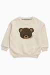 Mori Bear Oversized Sweatshirt In Neutral