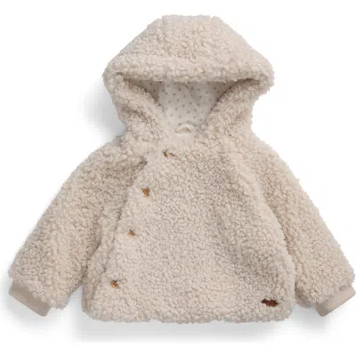Mori Kids'  Borg Hooded Jacket In White