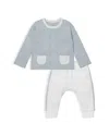 Mori Boys' Play Date Cardigan & Jogger Pants Set - Baby In Blue Stripe