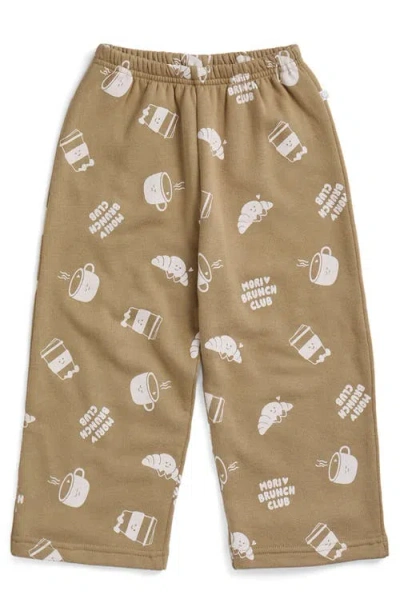 Mori Kids'  Brunch Club Joggers In Brown