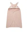 Mori Bunny Hooded Towel In Pink