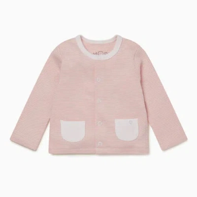 Mori Kids'  Cardigan In Pink