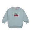 Mori Christmas Tree Print Sweater In Blue