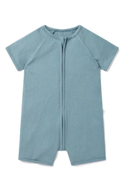 Mori Babies'  Clever Zip Footie In Blue