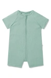 Mori Babies'  Clever Zip Footie In Green