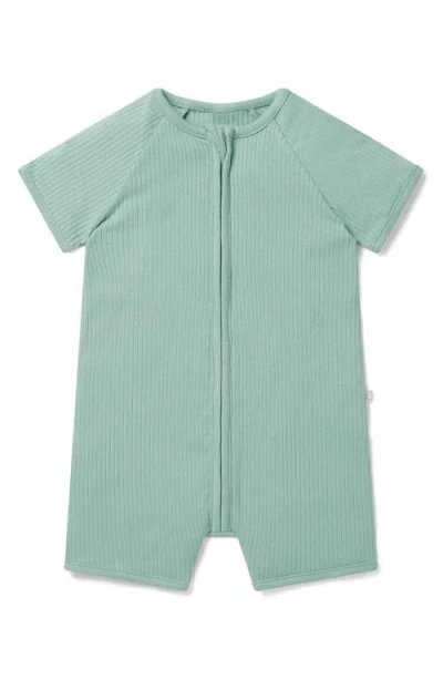 Mori Babies'  Clever Zip Footie In Green