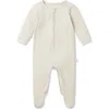 Mori Kids'  Clever Zip Footie In Neutral