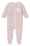 Mori Kids' Clever Zip Footie In Stardust