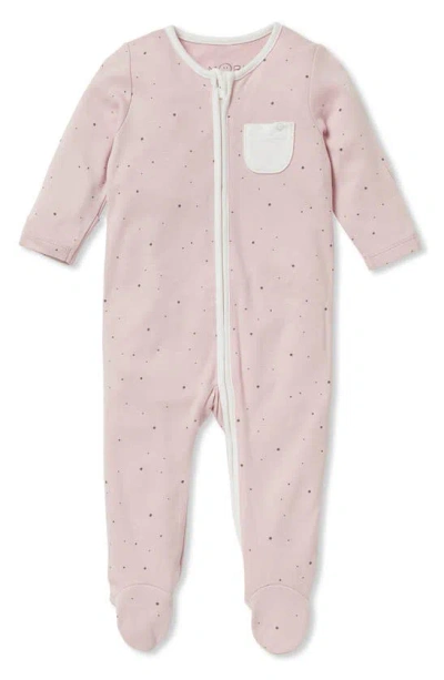 Mori Kids' Clever Zip Footie In Stardust
