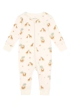 MORI CLEVER ZIP GIRAFFE FITTED ONE-PIECE PAJAMAS