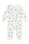 MORI CLEVER ZIP OCEAN PRINT FITTED ONE-PIECE PAJAMAS