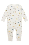 Mori Babies' Clever Zip Safari Fitted One-piece Pajamas