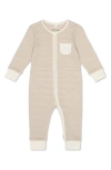 MORI CLEVER ZIP STRIPE FITTED ONE-PIECE PAJAMAS