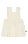 Mori Corduroy Pinafore Dress In Ecru