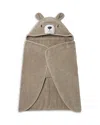 Mori Unisex Cotton Bear Hooded Bath Towel - Little Kid In Taupe