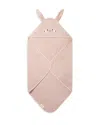 Mori Unisex Cotton Bunny Hooded Bath Towel - Baby In Blush