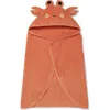 Mori Crab Hooded Towel In Orange