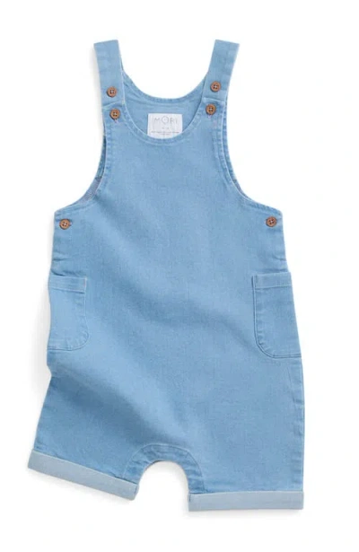 Mori Kids'  Denim Dungarees In Blue