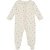 Mori Babies'  Floral Fitted One-piece Footed Pajamas In Floral Print