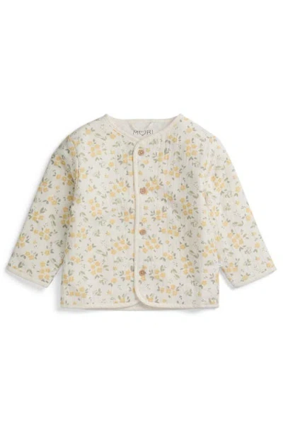 Mori Babies'  Floral Muslin Quilted Jacket In Multi