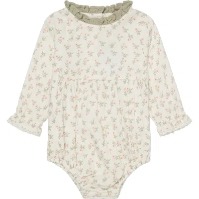 Mori Babies'  Floral Organic Cotton Gauze Bodysuit In Grass Floral