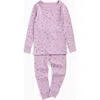 Mori Floral Ribbed Pyjamas In Purple