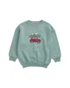Mori Girls' Oversized Sweatshirt - Baby In Multi