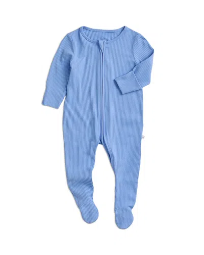 Mori Girls' Ribbed Zip Sleeper - Baby In Blue