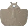 Mori Hooded Towel In Taupe