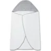 Mori Kids'  Hooded Towel In White/grey
