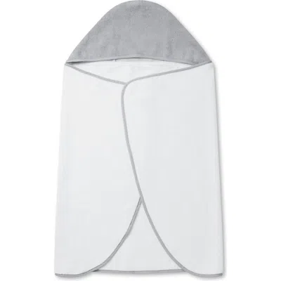 Mori Kids'  Hooded Towel In White/grey