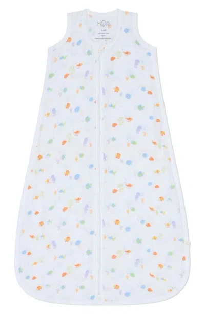 Mori Kids' Ocean 0.5 Tog Organic Cotton Muslin Sleep Sack In Blue