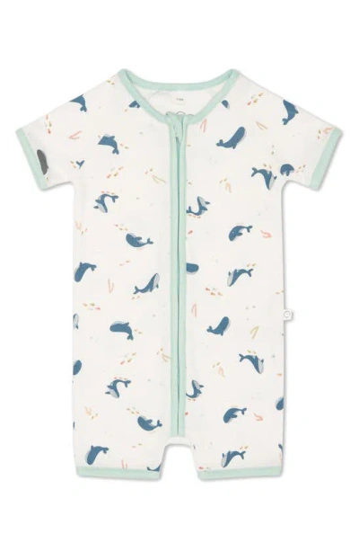 Mori Babies' Kids' Ocean Print Fitted One-piece Short Pyjamas