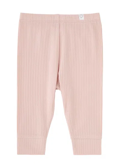 Mori Kids Ribbed Stretch-jersey Leggings In Pink