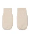 Mori Knitted Contrast-stripe Mittens In Neutral