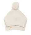 Mori Knitted Pompom Bonnet In Neutral